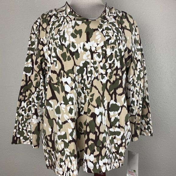 NWT Hearts of Palm Women’s Blouse Size XL - Picture 1 of 5